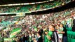 Green brigade at full time v aberdeen, Kolo Toure gives jersey to fans