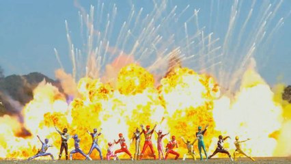 Kyoryugers vs GoBusters Movie Dinosaur Team Roll Call