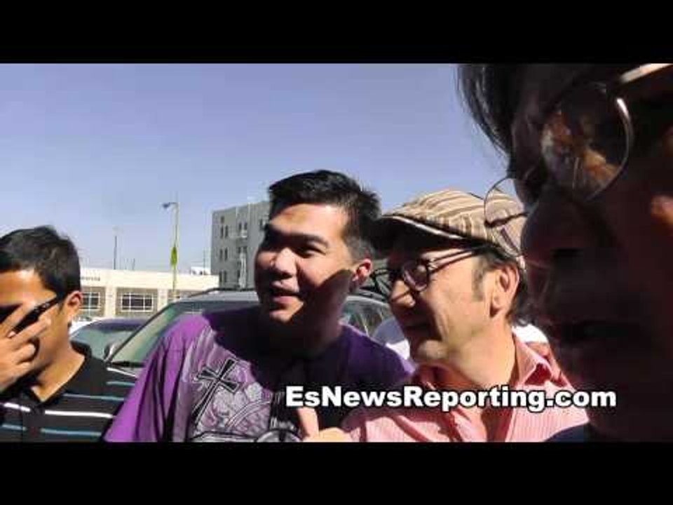 Rob Schnedier Visiting Manny Pacquiao At Training Camp