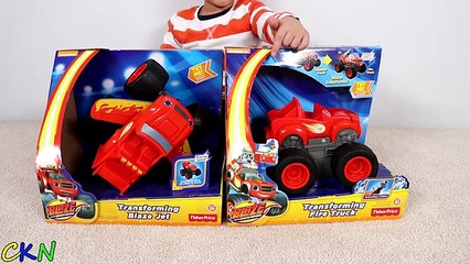 BLAZE And The Monster Machines Transforming Fire Truck & Jet Toys  Ckn Toys