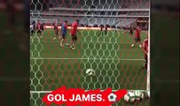 Gol de James Rodríguez y locura de los aficionados en China