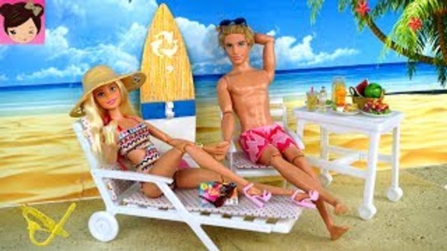 Barbie & Ken Beach Vacation Morning Routine - Barbie Doll Snorkeling Under Water Play for Kids