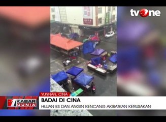 Hujan Es di Sertai Petir Akibatkan Kerusakan