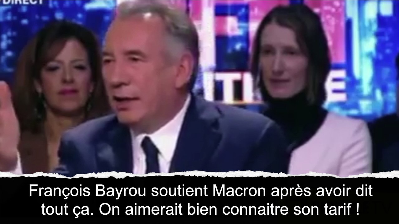 Le tarif de François Bayrou pour soutenir Macron