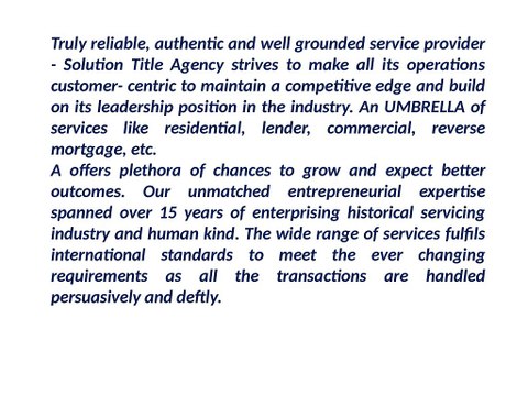 Solution Title Agency