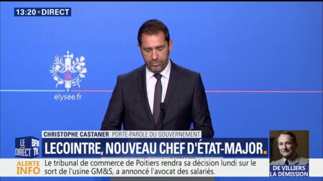 C'est le général de division François Lecointre qui prend les responsabilités de chef d'état major des armées , confirme Castaner