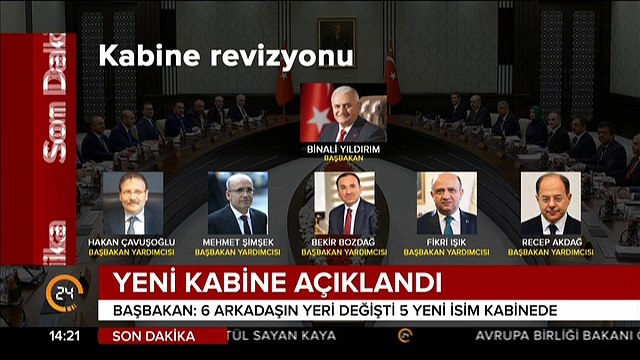 Başbakan Yıldırım kabine değişlikliğini açıkladı! İşte detaylar...