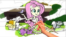 Livre coloration dessin Équestrie relation amicale des jeux filles petit mon poney Vitesse MLP colori