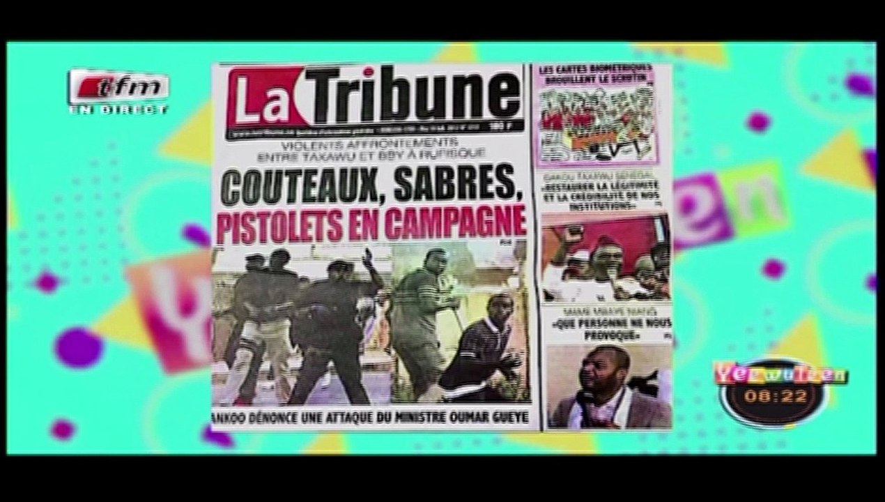 RUBRIQUE REVUE DES TITRES avec IBOU DIOUF dans Yeewu Leen du 19 Juillet 2017