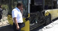 Eyüp'te Hafriyat Kamyonu ile İETT Otobüsü Çarpıştı: 2'si Ağır 12 Yaralı
