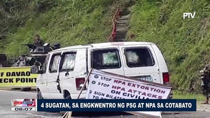 Apat sugatan, sa engkwentro ng PSG at NPA sa Cotabato