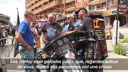 Grand rassemblement de bikers fans de Harley Davidson