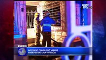 Incendio consumió varios enseres de una vivienda