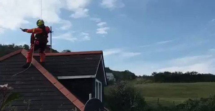 Emergency Services Rescue Elderly Couple From Flood in Cornwall