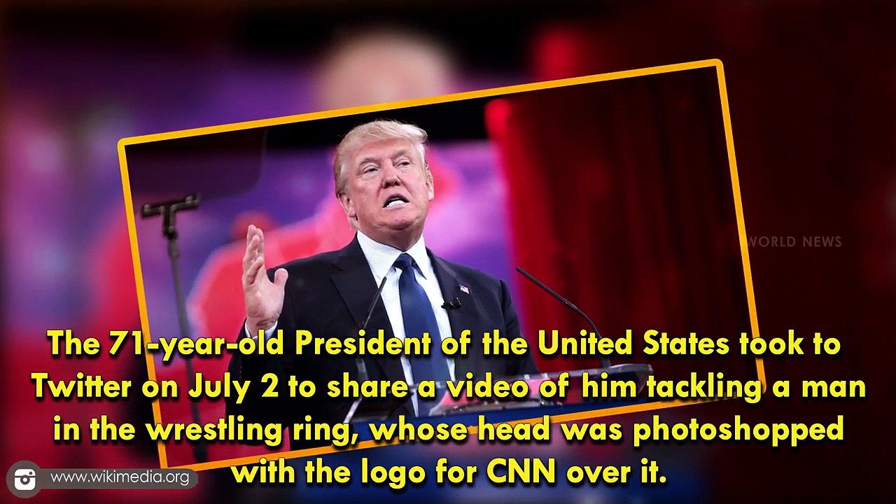 Donald Trump Tweets Video of Him Tackling 'CNN' in Wrestling Ring
