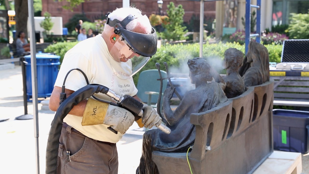 This museum is blasting precious sculptures with dry ice. But why?