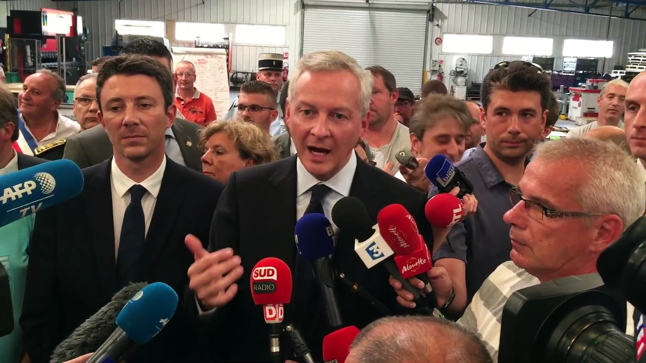 "Pas un seul salarié ne sera laissé de côté", assure Le Maire aux employés de GM&S