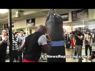 Floyd Mayweather Punching With Weights On