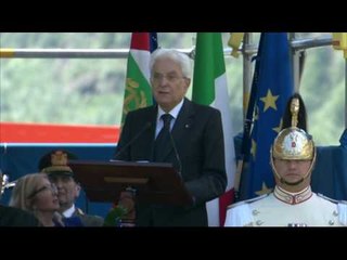 Mattarella alla cerimonia del trentennale dell’alluvione in Valtellina (18.07.17)