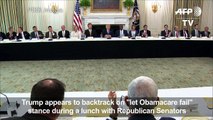 Trump hosts GOP Senators to talk about health care bill