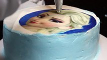 Bolo da Elsa (Frozen) - Trança feita com Chantilly - Culinária em Casa