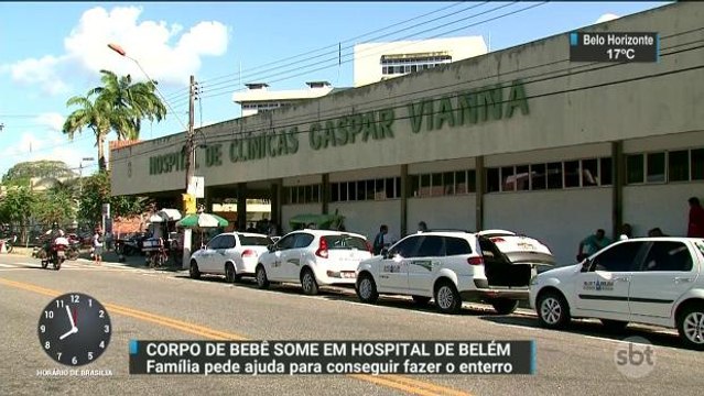 Corpo de bebê desaparece em hospital de Belém