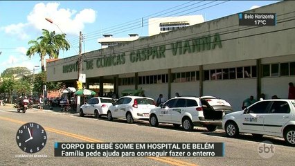 Corpo de bebê desaparece em hospital de Belém