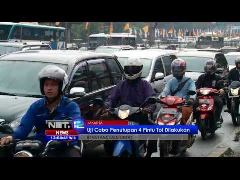 NET12 - Uji coba penutupan pintu tol dalam kota untuk rekayasa lalu lintas