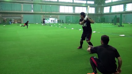 ピッチャー田村(捕手)のピッチングにカメラが接近【広報カメラ】