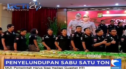 Polisi Ungkap Penyelundupan Sabu Satu Ton