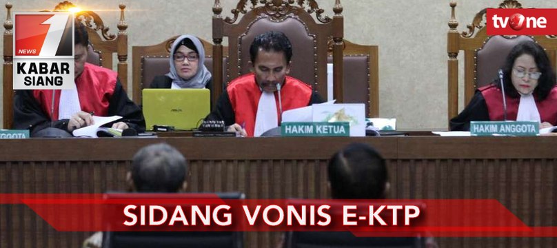 Sidang Vonis Dua Terdakwa Korupsi E-KTP