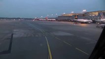 Boeing 737 cockpit take off from Madeira Funchal