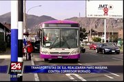 Transportistas de SJL realizarán paro contra corredor morado