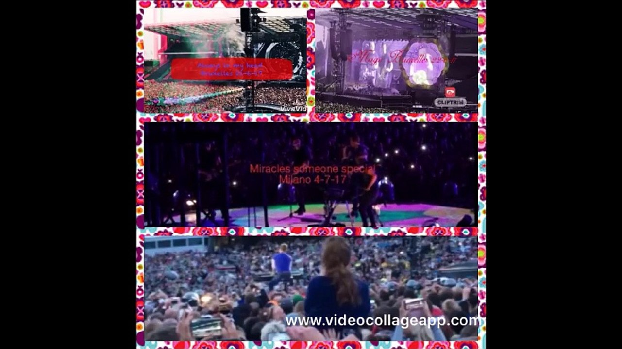 Coldplay European tour 2017 from 6 June (Monaco di Baviera) to 18 july(Parigi)