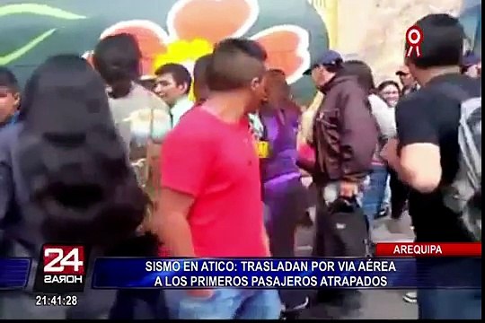 Arequipa: trasladan por vía aérea a pasajeros afectados por sismo