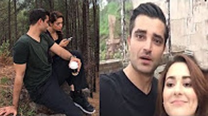 Hamza Ali Abbasi And Hania Amir On The Set Of Parwaz Hai Junoon