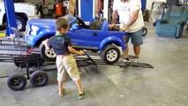 Kruz Joyriding His Power Wheel Ride On Ford F-150! The Wheel Fell Off!