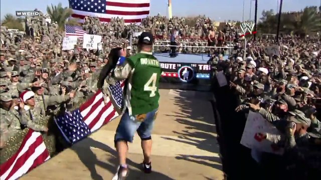 John Cena, Batista & Rey Mysterio vs.Randy Orton & Jeri-Show- Tribute to the Troops, Dec. 20, 2008
