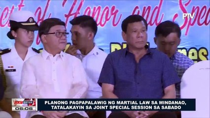 Planong pagpapalawig ng Martial Law sa Mindanao, tatalakayin sa Joint Special Session sa Sabado