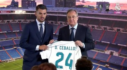 Daniel Ceballos Official Presentation with Real Madrid in Bernabeu Pitch  20/07/2017 HD