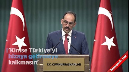 Almanya'nın yaptırım tehdidine cevap