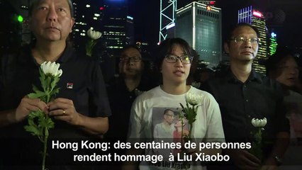 Hong Kong rend hommage au prix Nobel de la paix Liu Xiaobo