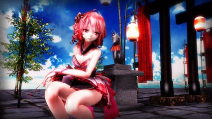 【MMD】桃源恋歌 Tda式重音テト kimono