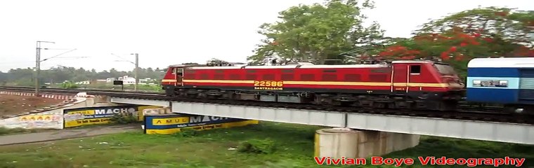 [HD] Mumbai Mail with SRC WAP-4 overtakes at Uluberia