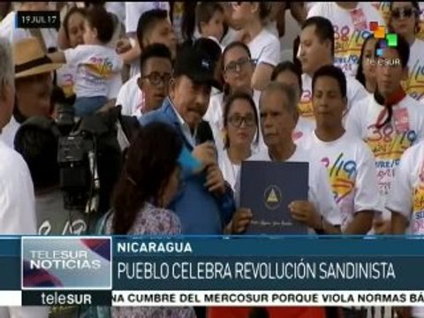 Nicaragua conmemora el 38 aniversario de la Revolución Sandinista