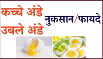 कच्चे अंडे या उबले अंडे खाने के नुकसान और फायदे | Benefits & Loss Of Bowl Eggs & Row Eggs