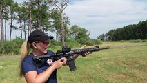 Anne Mauro Shoots the new DI-ADEM rifle from LWRCI