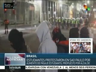 Brasil: estudiantes de Sao Paulo rechazan el alza del pasaje