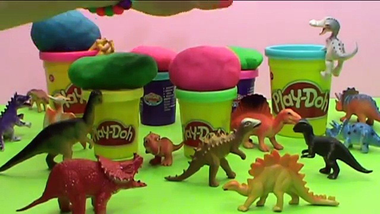 Dinosaurs toys Play Doh surprise balls Dinosaur Juguetes bolas sorpresa