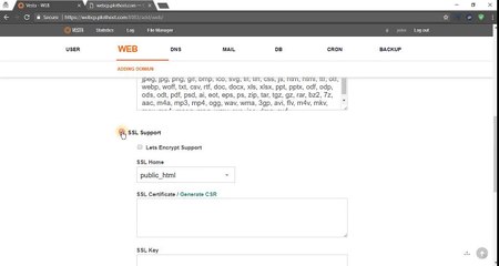 Vesta Control Panel - How to add domains